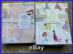 POTTERY BARN KIDS Disney Princess TWIN Castle Duvet & Princess Sheets Set NEW