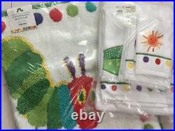POTTERY BARN KIDS Eric Carle Very Hungry Caterpillar Towel Set +Bath mat rainbow