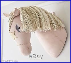 POTTERY BARN KIDS Fabric Horse Head Wall Decor, NEW