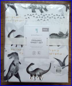 POTTERY BARN KIDS Jurassic dinosaur / dino organic bedding sheet set TWIN size