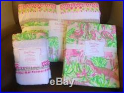POTTERY BARN KIDS Lilly Pulitzer On Parade TWIN Quilt Sham & Sheets 5 PC Set-NEW