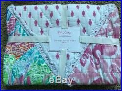 POTTERY BARN KIDS Lilly Pulitzer Printed Party Patchwork Crib Toddler Quilt- NEW