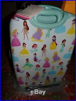 POTTERY BARN KIDS Mackenzie Aqua Disney Princess Hard Sided Luggage, NEW, LARGE