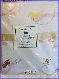 POTTERY BARN KIDS Mermaid Shower Curtain Bath Mat Restoration Hardware Towels
