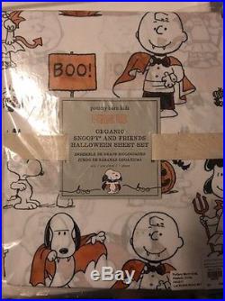 POTTERY BARN KIDS Peanuts Snoopy Halloween Sheet Set QUEEN Pillow Sham ++