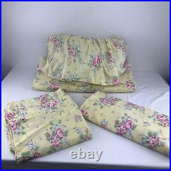 POTTERY BARN KIDS Shabby Chic Cottage Floral Yellow Pink Full/Queen Duvet Set
