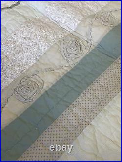 POTTERY BARN KIDS Starla Ice Castle Quilt Set Full/Queen Quilt And 2 Shams