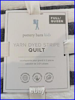 POTTERY BARN KIDS Yarn-Dyed Stripe Quilt Full/Queen NWT