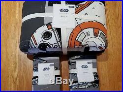 POTTERY BARN KIDS teen Star Wars DROID Full/Queen Quilt and 2 shams