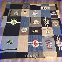 POTTERY BARN MLB Colberation VintageAmericsn League Twin Comforter