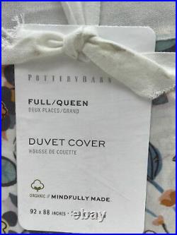 Pottery Barn Amelia Floral Organic Duvet Cover, Multi, Full/Queen, Free Shipping