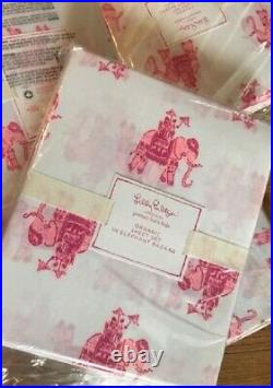 Pottery Barn Bazaar Elephant Sheet Set Pink Queen Lilly Pulitzer Palm Beach Kids