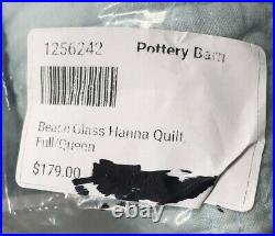 Pottery Barn Beach Glass Hanna Quilt Full/Queen, Blue, Free Shipping