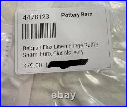 Pottery Barn Belgian Flax Linen, Full/Queen Duvet Cover + 2 Matching Euro Shams
