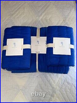 Pottery Barn Branson Quilt Blue Full/Queen Pickstitch With Shams Kids
