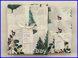 Pottery Barn CHRISTMAS In The COUNTRY Duvet King Cali King & Two Euro Shams NWT