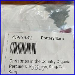 Pottery Barn Christmas in the Country organic KING / Cal King duvet cover New