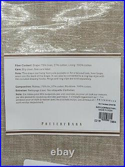 Pottery Barn Emery Linen/Cotton Rod Pocket Blackout Curtain, 50 x 84, Oatmeal