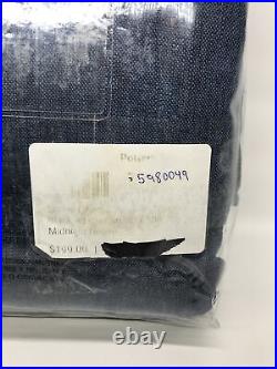 Pottery Barn Emery Linen Curtain, Midnight Denim, 50x108 Black Out, Free Shipping