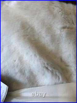 Pottery Barn Faux Fur Alpaca Throw 50X60 Ivory Christmas Decor New