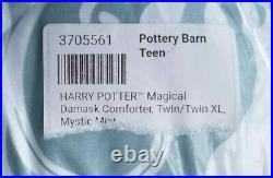 Pottery Barn HARRY POTTER MAGICAL DAMASK Comforter Twin/Twin XL Mystic Mint #30