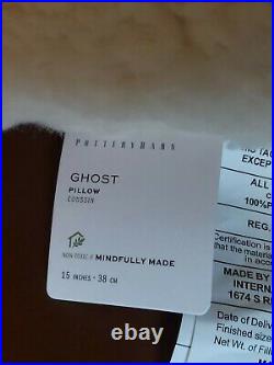 Pottery Barn Halloween Ghost Shaped Cozy Sherpa Pillow New With Tags