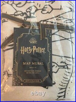 Pottery Barn Harry Potter Hogwarts Map Canvas Art Brand New 53 x 75