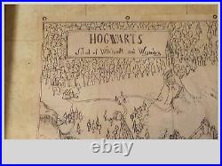 Pottery Barn Harry Potter Hogwarts Map Canvas Art Brand New 53 x 75 NEVER USED