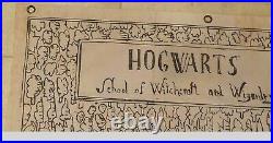 Pottery Barn Harry Potter Hogwarts Map Canvas Art Brand New 53 x 75 NEVER USED