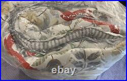 Pottery Barn Jolly Bird Printed Reversible Percale Comforter, Full/Queen Size