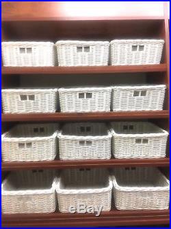 Pottery Barn Kids 12 White Medium Sabrina Storage Baskets Straight Sides NY