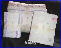 Pottery Barn Kids Abigail Full Set Quilted Sham Quilt Sheet Set Brand New w Tags