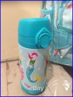 Pottery Barn Kids Aqua Mermaid Small Backpack Lunchbox Water Bottle Set New Girl