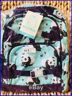 Pottery Barn Kids Aqua Panda Large Backpack Lunch Box Water bottle Thermos NWT