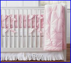 Pottery Barn Kids Audrey Baby Bedding 4 pieces Set Quilt Bumper Skirt Fitted New
