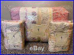 Pottery Barn Kids Bailey ruffle Mermaid FULL QUEEN quilt 2 std shams coral pink