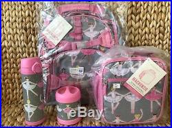 Pottery Barn Kids Ballerina Large Backpack Thermos Large Water Bottle Lunch Box