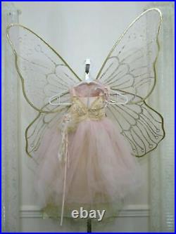 Pottery Barn Kids Butterfly Fairy Princess Costume Pink Halloween 3T #1161