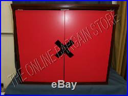 Pottery Barn Kids Cameron Cabinet Creativity Wall Cubby ESPRESSO red doors X