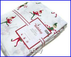 Pottery Barn Kids Christmas Holiday Elf Organic Cotton Full Sheet Set New