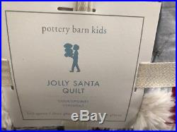 Pottery Barn Kids Christmas Jolly Santa Full Queen Quilt NEW