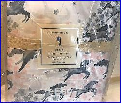 Pottery Barn Kids Clara Horse FULL quilt standard shams sateen sheet set ARIA