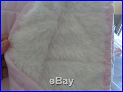 Pottery Barn Kids Corduroy cozy plush full queen light pink quilt New wo tags