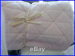 Pottery Barn Kids Corduroy cozy plush full queen light pink quilt New wo tags