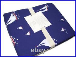 Pottery Barn Kids Cotton Sail Boat Ship Boats Full Queen Duvet Cover New