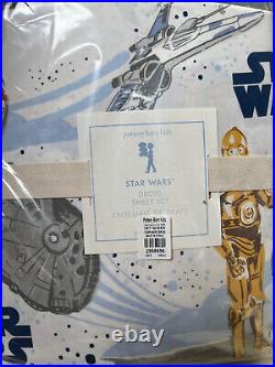 Pottery Barn Kids DROID Star Wars QUEEN Sheet Set New Unopened
