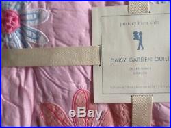 Pottery Barn Kids Daisy Garden Quilt Full/queen Pink/blue New