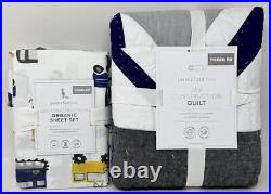 Pottery Barn Kids Dax Construction TODDLER Comforter Quilt And Sheet Set Multi