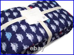 Pottery Barn Kids Dino Dinosaur Dempsey Whole Cloth Full Queen Quilt 2 Shams New