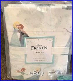 Pottery Barn Kids Disney FROZEN full quilt shams sheet set icy tulle bed skirt +
